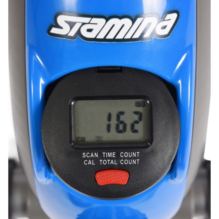 Blue Stamina Mini Exercise Bike with Smooth pedal System Fitness Monitor