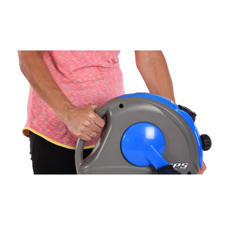 Blue Stamina Mini Exercise Bike with Smooth pedal System side view photo