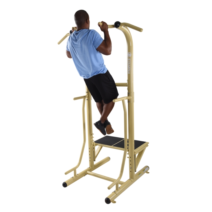 Man performing pull up on Outdoor Power Tower Pro